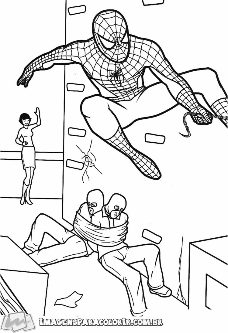 Homem Aranha 1 -04 – Imagens para Colorir